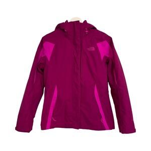The North Face Womens Hooded Insulated Ski Jacket Pink Medium Winter Coat